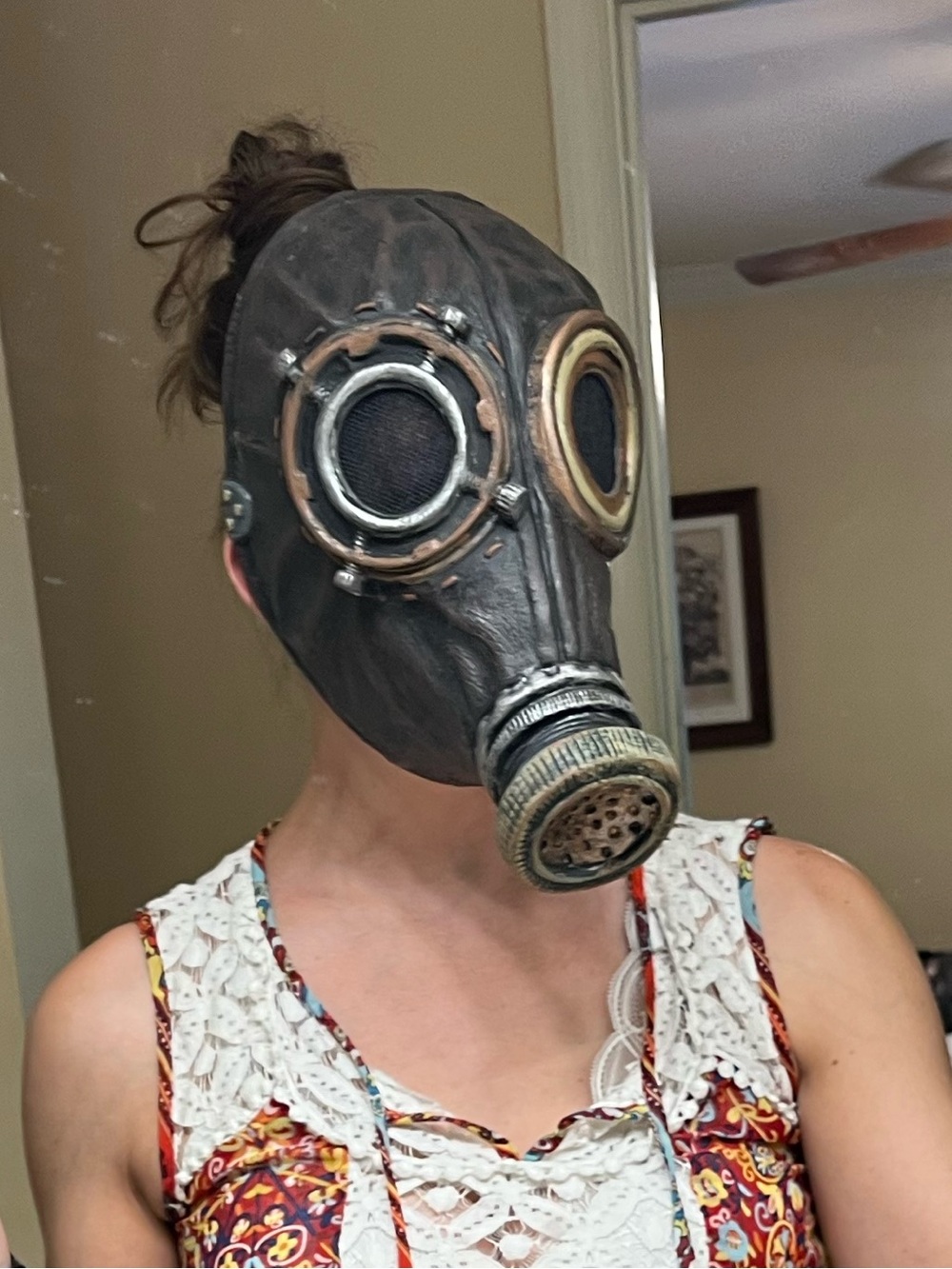 Halloween Steampunk Gas Mask Brown